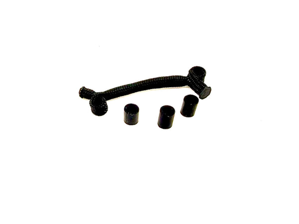 Black paracord with spliced loops 