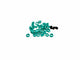 Teal Cord Rings on a white background